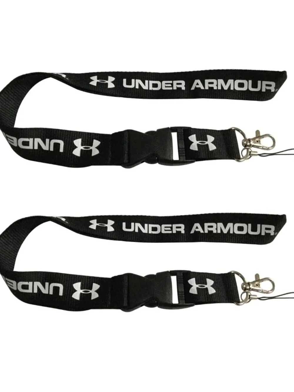 2 x Universal Under Armour Lanyard Keychain Holder Black
